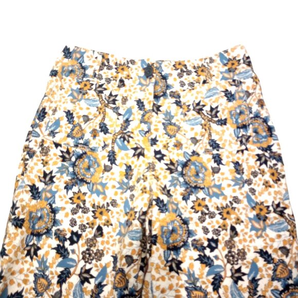 Nicole Miller Womens Floral Print Pants Wide Leg Size 12 Autumn Fall Leaves - Picture 3 of 4